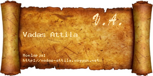 Vadas Attila névjegykártya
